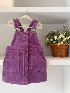 Jamie Kay Purple Corduroy Overall Dress